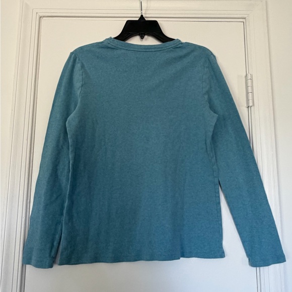 Sonoma Women’s Teal/Blue Cotton Long Sleeve Top - Picture 2 of 3